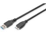 Описание и цена на Digitus USB-A to Micro USB-B Cable 1m AK-300116-010-S