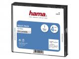 Hama Кутийка за CD/DVD Multi-Pack 4 прозрачен/черен Кутийка за CD/DVD Цена и описание.