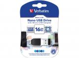 Verbatim Nano USB Flash Drive with USB OTG Micro Adapter - Black 16GB снимка №3