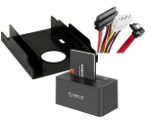 Аксесоари за дискове, преходници, монтажни принадлежности, кабели, докинг станции - описание и цени.