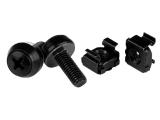 StarTech M6 x 12mm - Screws and Cage Nuts - 50 Pack, Black аксесоари Accessories Accessories Цена и описание.