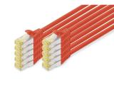 Описание и цена на лан кабел Digitus CAT 6A S/FTP patch cords 1m, 10 pieces, red