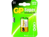 Описание и цена на Батерии и зарядни GP BATTERIES  Алкална батерия SUPER 6LF22 6LR61 9V 1 бр. блистер 1604A 