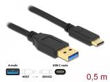 Описание и цена на DeLock Charging/Data Cable, USB Type-C, 0.5 m, USB 3.2