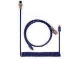  кабели: Keychron Coiled Aviator Custom USB-C Cable, Blue