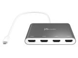 j5create USB-C to 4x HDMI Adapter, JCA366 адаптери видео USB-C / HDMI Цена и описание.