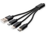 Описание и цена на Digitus 3-in-1 charging cable 0.15m DB-300160-002-S