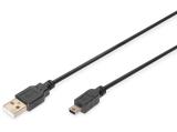 Digitus USB-A to Mini USB-B Connection cable 1.8m AK-300130-018-S кабели USB кабели USB-A / mini USB-B Цена и описание.