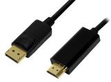  кабели: LogiLink DisplayPort 1.2 to HDMI Cable 3m CV0128