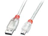  кабели: Lindy USB 2.0 Type A to Mini-B Cable 2m, transparent