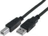  кабели: VCom Кабел USB 2.0 AM / BM Black - CU201-B-1.8m