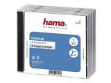 Оптично устройство ( записвачка) за компютър Hama Кутийка за CD/DVD Double Jewel Case прозрачен/черен 5 бр. в пакет