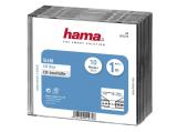 оптични устройства HAMA Slim CD кутийки за дискове 10бр. прозрачен/черен