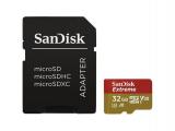 Флашка ( флаш памет ) SanDisk Extreme microSDHC Class 10 UHS-I U3 + SD Adapter