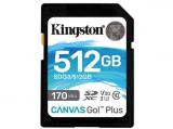 Описание и цена на Memory Card Kingston 512GB Canvas Go! Plus Class 10 UHS-I U3 V30 SDG3/512GB