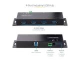 StarTech 4-Port Industrial USB 3.0 5Gbps Hub - Rugged USB Hub w/ ESD and Surge Protection  снимка №6