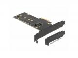 Описание и цена на преходник/адаптер за монтаж  DeLock PCI Express x4 Card to 1 x internal NVMe M.2 Key M with heat sink and RGB LED illumination - Low Profile Form Factor