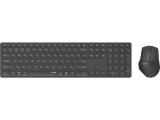 Цена за Rapoo Wireless Keyboard Set 9800M, Multi mode, Bluetooth,2.4Ghz, Black - USB