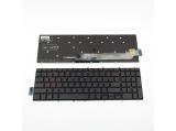 резервни части: Dell Клавиатура за лаптоп Dell Inspiron Gaming 15-7566 Черна Без Рамка с Подсветка (Малък Ентър) - Червени Клавиши / Black Without Frame Backlit US
