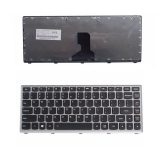 резервни части: Lenovo Клавиатура за лаптоп Lenovo Z400 Черна със Сребриста Рамка с Кирилица / Silver Frame Black