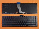 резервни части: HP Клавиатура за лаптоп HP Pavilion 15-AB 15-BC 15-AK Черна Без Рамка (Малък Ентър) с Червена Подсветка / Black Without Frame US With Backlit