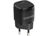 зарядни устройства: Canyon Power adapter H-20-05 PD 20W USB-C Black (CNE-CHA20B05)