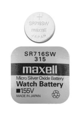 Описание и цена на Батерии и зарядни Maxell Бутонна батерия сребърна SR-716 SW 