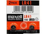 Описание и цена на Батерии и зарядни Maxell Бутонна микроалкална батерия LR41 /AG3/ 2бр. 