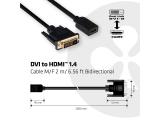 Club 3D DVI to HDMI 1.4 Cable M/F 2m/6.56ft Bidirectional снимка №4