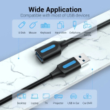 Vention Vention Кабел USB 3.0  Extension AM / AF - 5.0M Black - CBHBJ CBHBJ NEW снимка №3