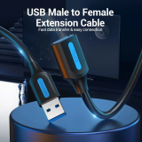 Vention Vention Кабел USB 3.0  Extension AM / AF - 0.5M Black - CBHBD CBHBD NEW снимка №2