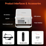MagCubic MagCubic преносим мултимедиен проектор Portable Multimedia Projector HY450MAX - 8K, Android 14, Wi-Fi 6, Bluetooth 5.4 MAGCUBIC-HY450MAX NEW снимка №5
