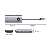 Orico Orico докинг станция Docking Station Type-C - PW11-6P25R-GY-BP - HDMI, USB-A x 3, PD100W x 1, LAN (2.5Gbps) PW11-6P25R-GY-BP NEW снимка №3