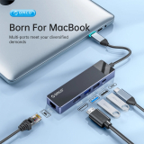 Orico Orico докинг станция Docking Station Type-C - DM-10P-BK-BP - HDMI, USB-C, USB-A x 4, PD100W x 1, LAN (1Gbps), SD/TF DM-10P-BK-BP NEW снимка №4