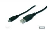 Assmann Cable USB2 A/micro B M/M 1.80m black кабели USB кабели USB-A / micro USB-B Цена и описание.