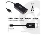 Club 3D USB 3.2 Gen1 Type C to RJ45 2.5Gbps снимка №3