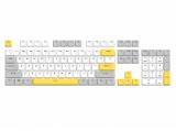 Описание и цена на Marvo Custom Keycap Set PBT, 104 keys, White, Yellow, Gray - MARVO-KP-04-YL