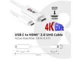 Club 3D USB C to HDMI 2.0 UHD Cable Active M/M 1.8m снимка №3