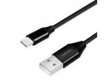 кабели: LogiLink Cable USB-A to USB-C 0,3m black кабели: LogiLink Cable USB-A to USB-C 0,3m black