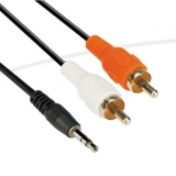 Описание и цена на VCom Аудио Кабел 3.5mm Stereo M / 2x RCA M - CV212-1.8m