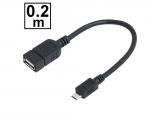 Описание и цена на LogiLink USB to Micro USB OTG F/M for Smartphone, 0,2m