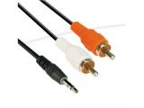  кабели: VCom Аудио Кабел 3.5mm Stereo M / 2x RCA M CV212-10m