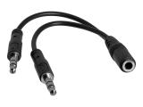Описание и цена на StarTech 3.5mm 4 Position to 2x 3 Position 3.5mm Headset Splitter