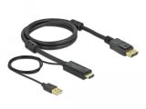 Описание и цена на DeLock HDMI to DisplayPort Video Cable 4k 30Hz 1m, DELOCK-85963
