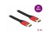 DeLock Ultra High Speed HDMI Cable 48 Gbps 8K 60 Hz red 2 m certified снимка №2