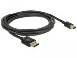 Описание и цена на DeLock Кабел Mini DisplayPort мъжко - DisplayPort мъжко, 2.0м, 8K 60 Hz, Черен