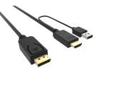 Описание и цена на VCom USB powered HDMI to DisplayPort Cable 1.8m, CG599C-1.8m
