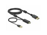 Описание и цена на DeLock HDMI to DisplayPort cable 4K 30 Hz 2 m, DELOCK-85964