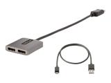 StarTech USB Powered 2-Port DisplayPort MST Hub Dual 4K 60Hz снимка №2