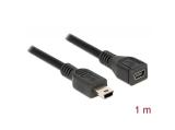 DeLock Cable USB 2.0 mini-B Extension male/female 1m снимка №2